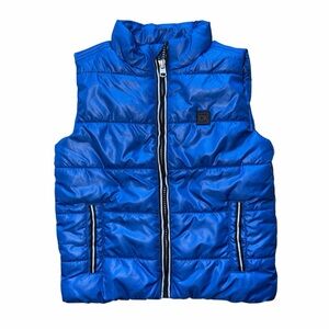 Calvin Klein Jeans Puffer Vest Toddler Boys Size 3T Full Zip Pockets Blue